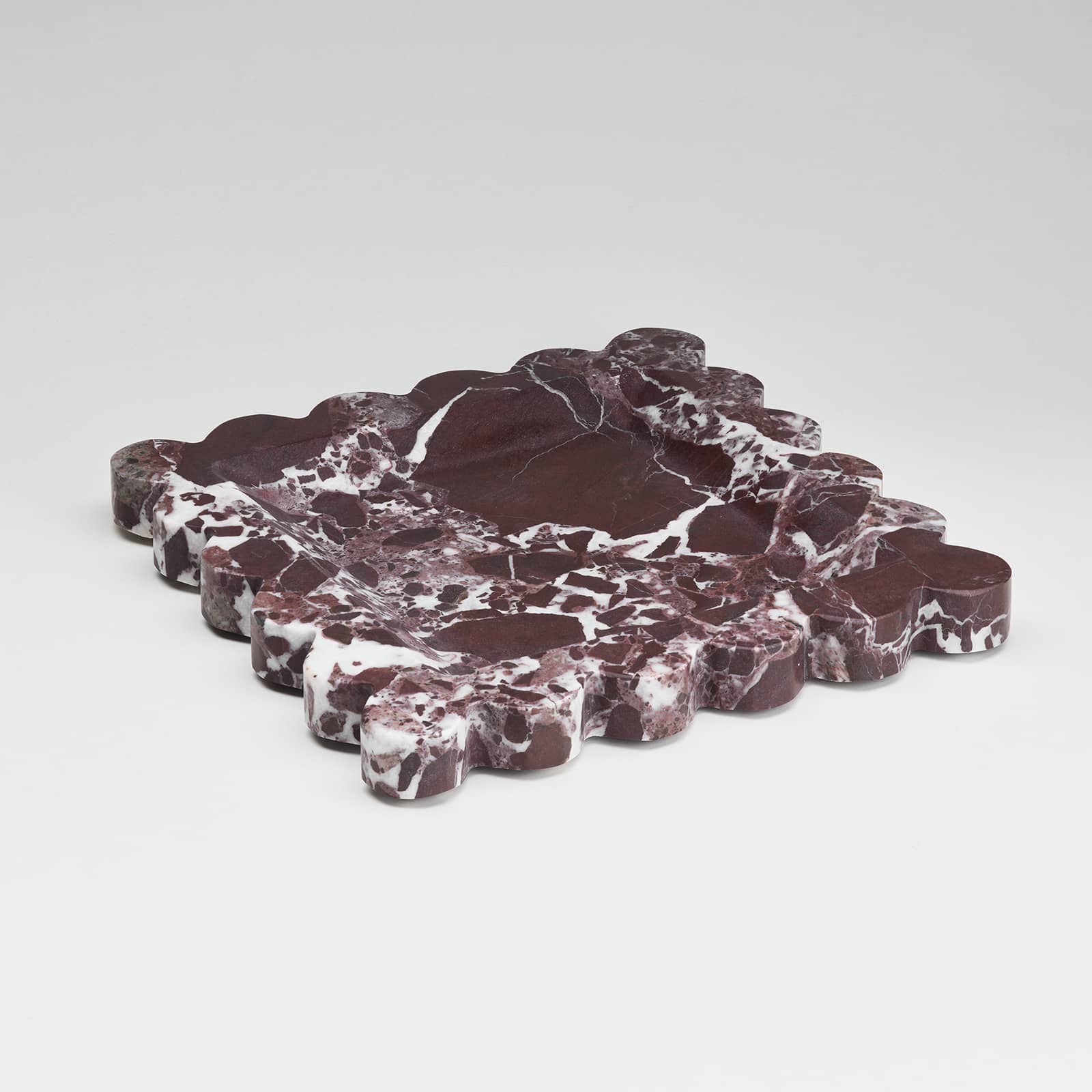 Bordeaux Tray - Maroon Marble