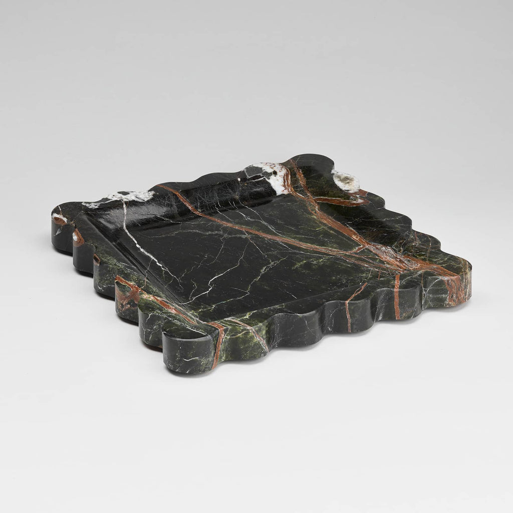 Palermo Tray - Forest Green Marble