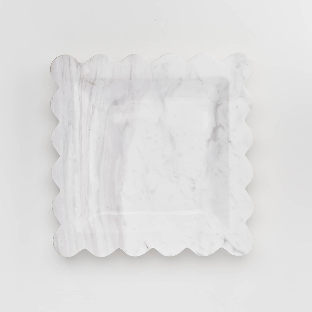 Santorini Tray - White Marble